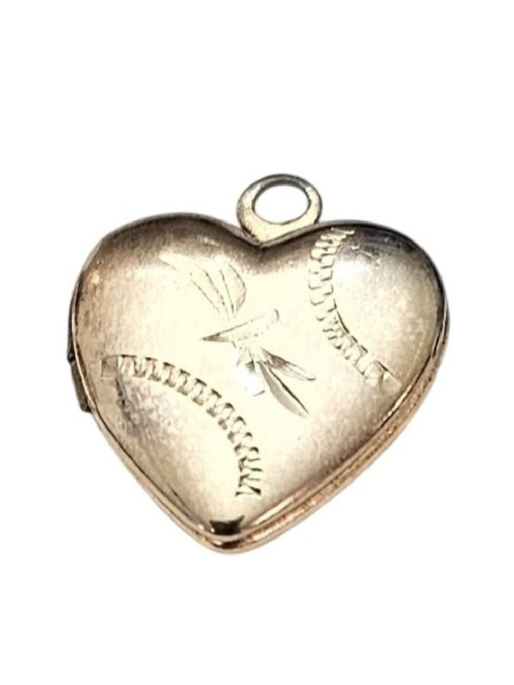 1/20 12K Gold-Filled Etched Heart Locket J806